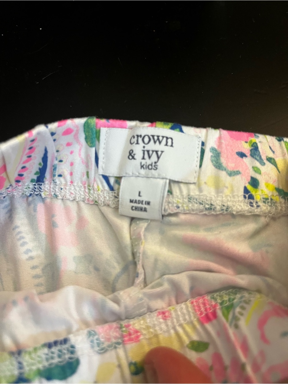 Crown and Ivy- Girls' Pink Floral Paisley Leggings - Picture 2 of 5